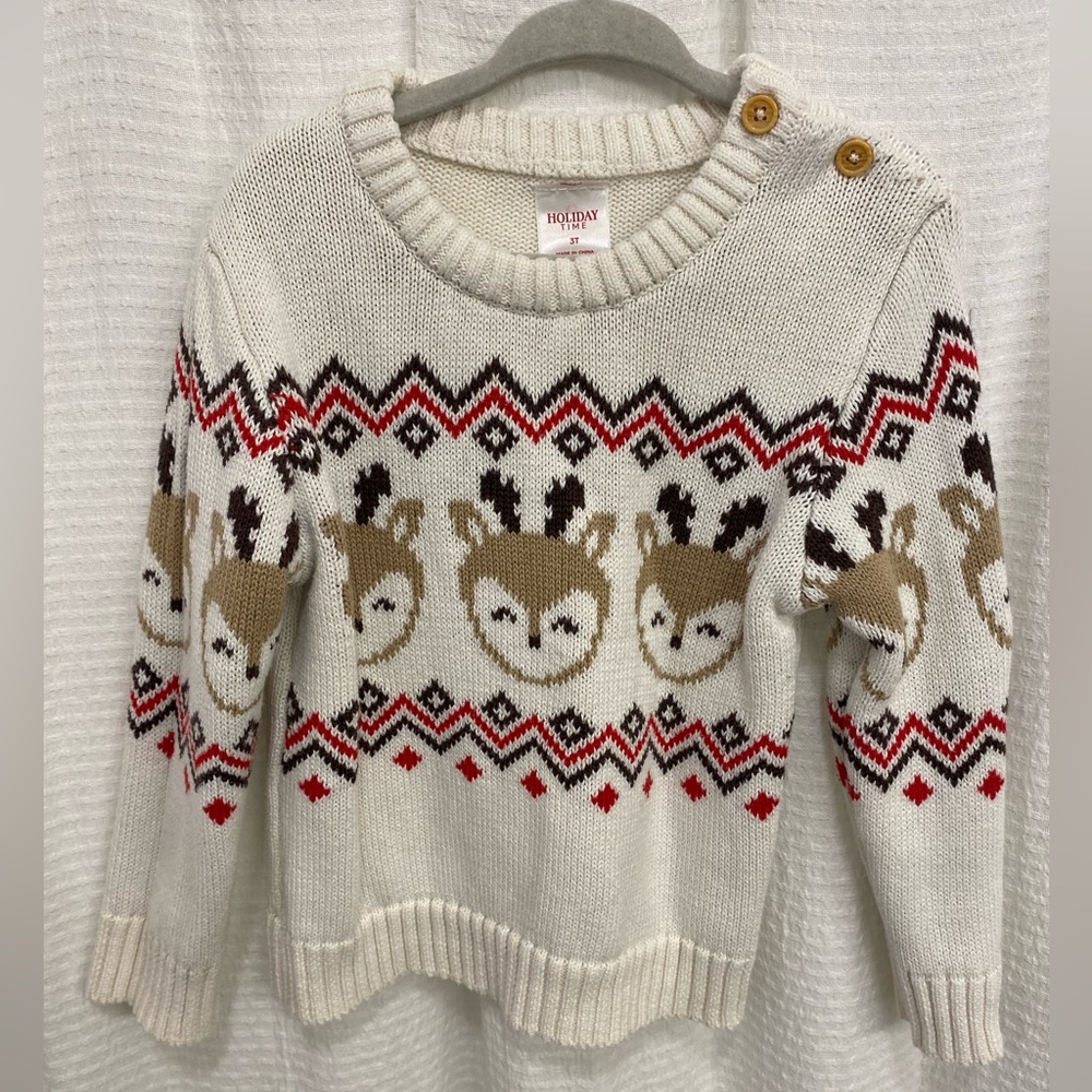 Thick Knit Reindeer Sweater